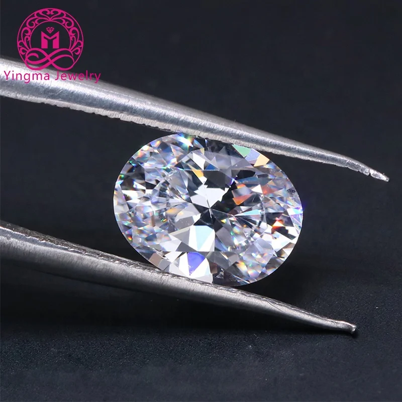 Yingma One Carat Loose Lab Grown Diamonds Stone D VS1 Oval Cut CVD Lab Grown Diamond For Fine Gold Jewelry