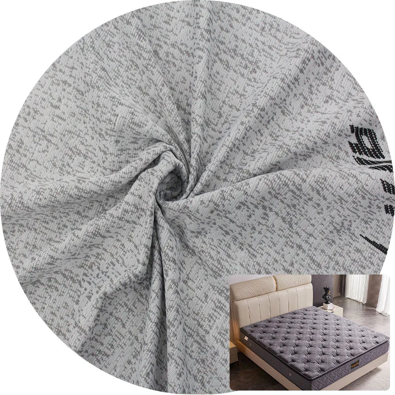 Graphene polyester bamboo fiber jacquard bedding mattress fabric new stocks jacquard brocade fabric for mattress cover