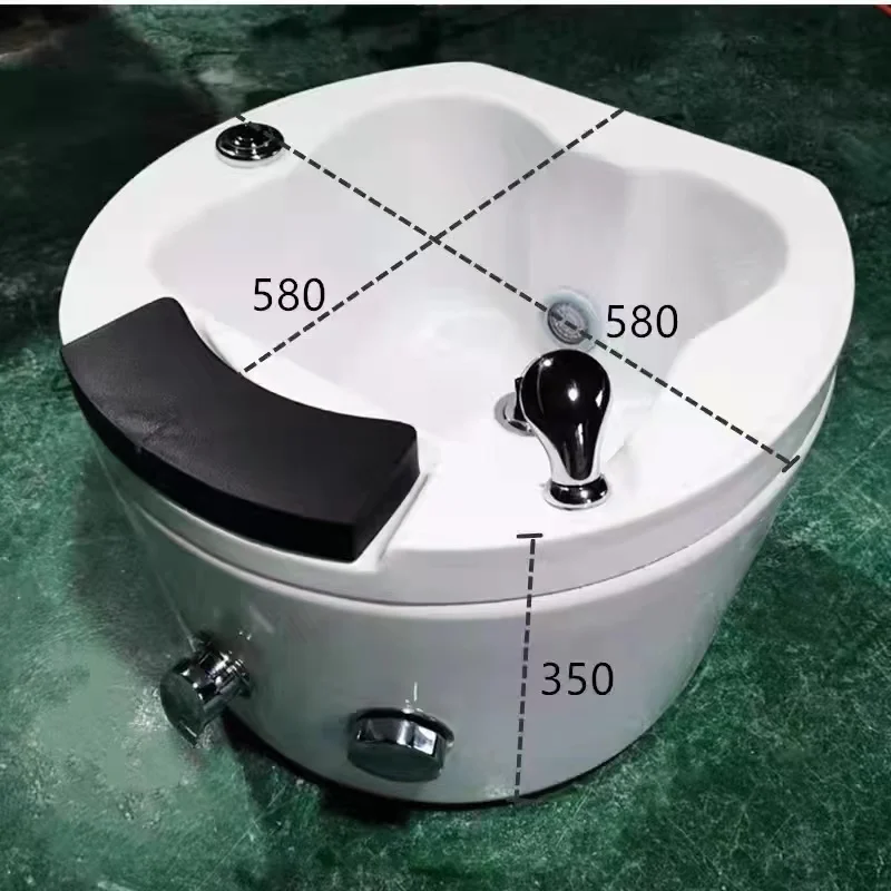 Hot selling can surfing automatically  fiberglass pedicure basin foot massage bowl with 7 colorful lamps