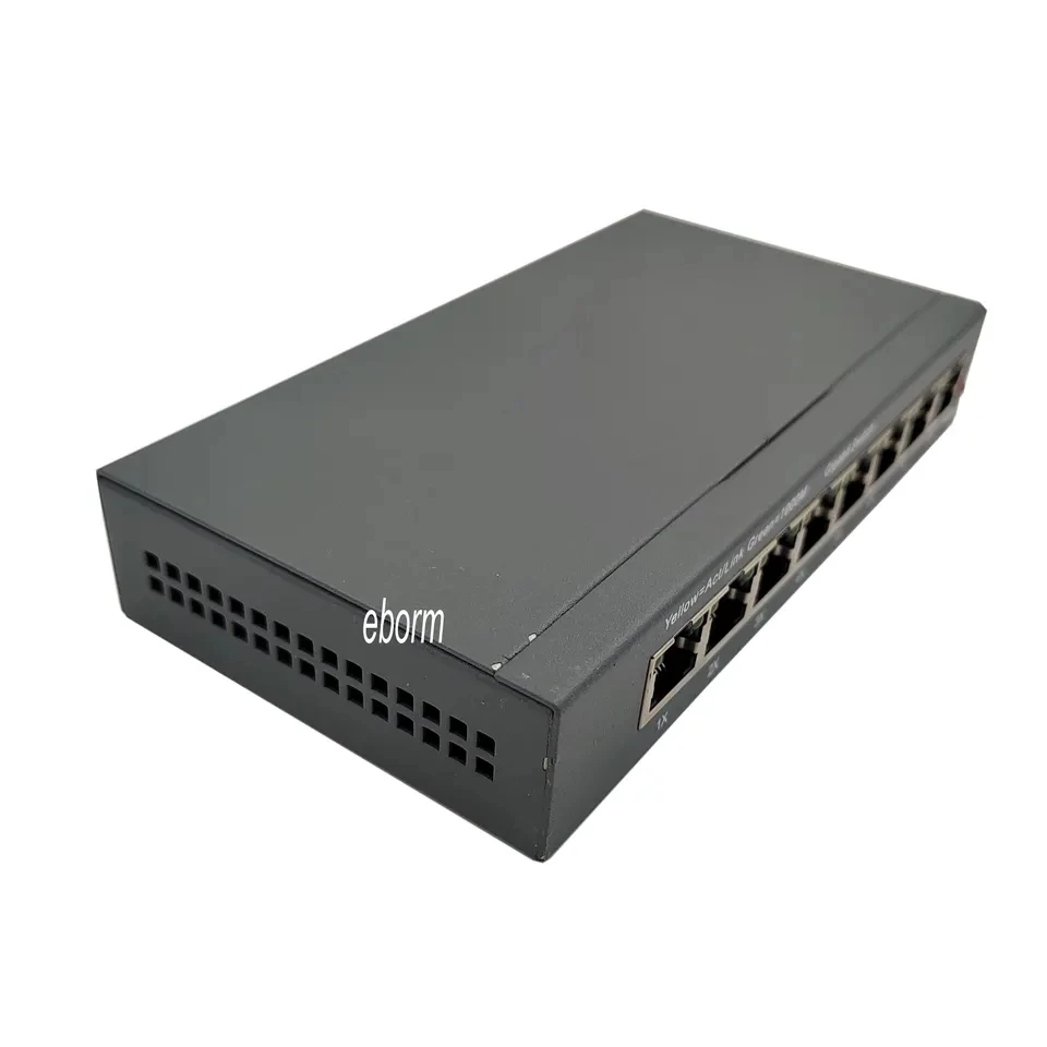 gigabit Spoe switch 8 port with DC 12V -56V Managed Network Switch for CCTV Surveillance System