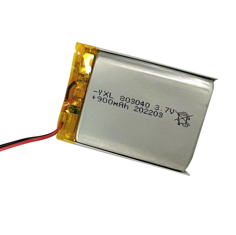 original manufacturer polymer  lithium ion battery full capacity  customized smart watch earphone  battery 3.7V 900mah YXL803040
