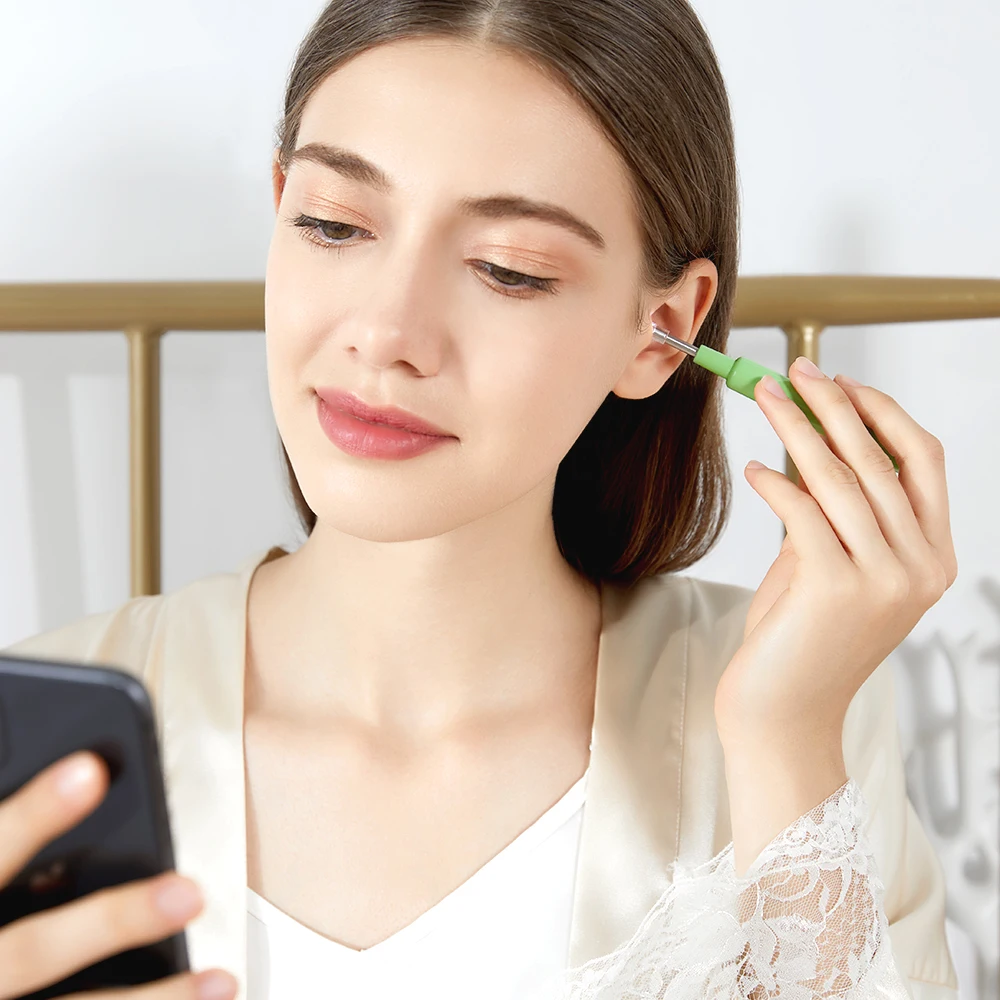 Free Shipping DIY Visual Electric Ear Cleaner Smart Earwax Remover Otoscope tool with 6 Lights