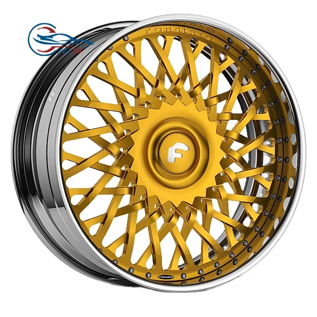 Most popular single wheel20 22 24  inch  Suitable for all models Gold chrome Aluminium wheel Forged wheels