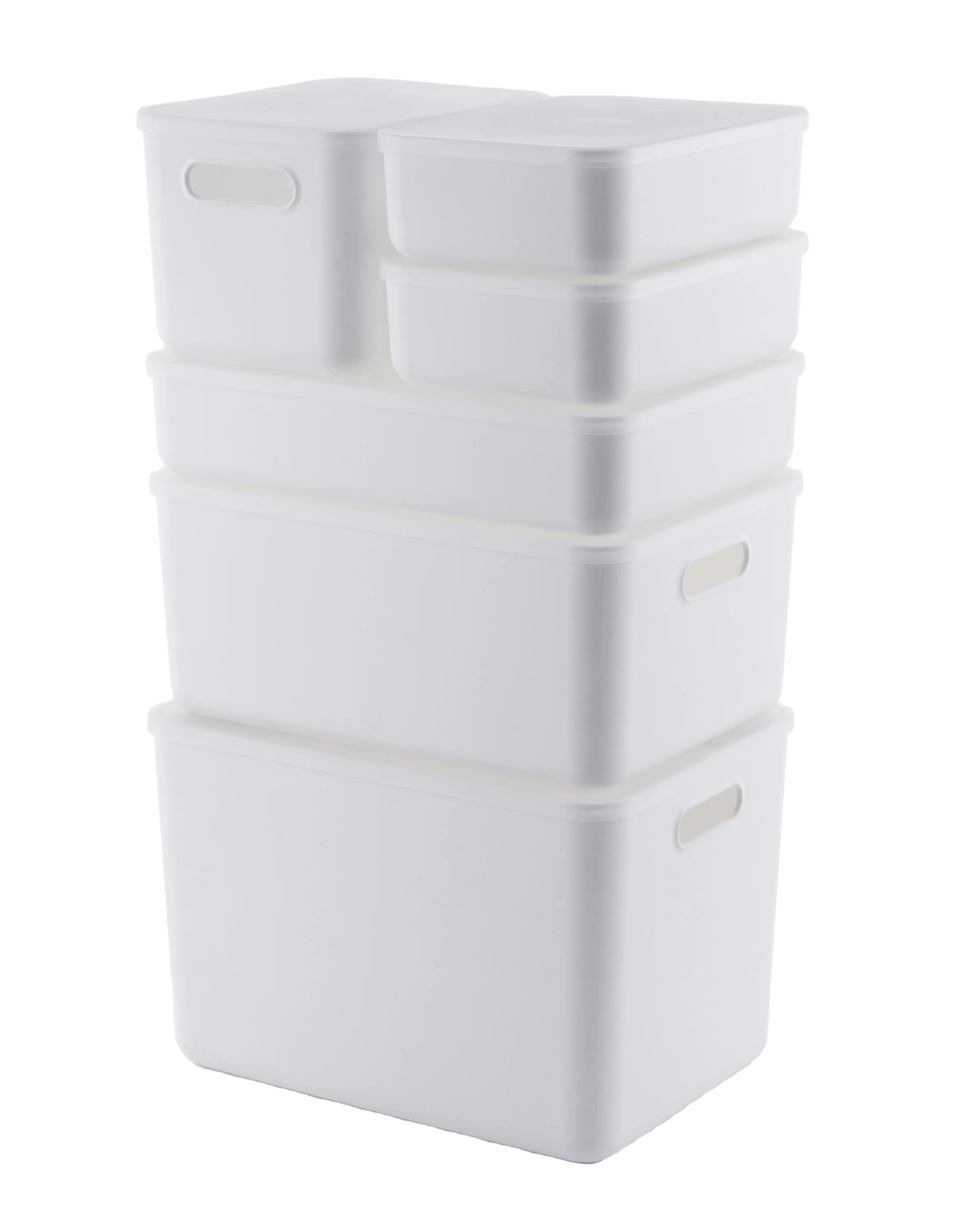 6 sets Portable  plastic home storage box with lid  style storage box desktop Plastic Storage Box For Toys clothes