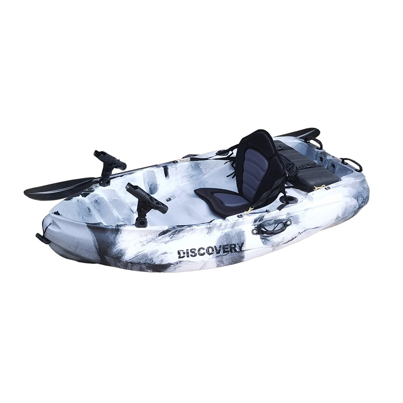 Factory oem custom logo wholesale High Quality LLDPE 2022 Plastic 13ft canoes single fishing kids kayak