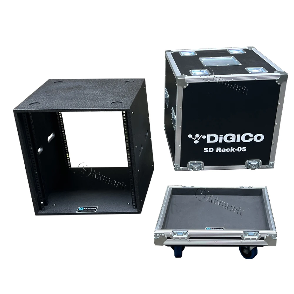 kkmark custom stackable Portable loading movement 12u Console rack mount transport flight cases