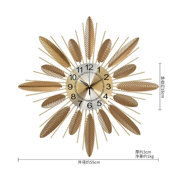 New Design Round Industrial Roman Numerals Metal Wall Clock Home Decorative