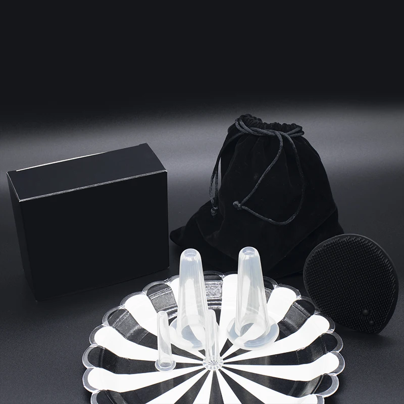 Facial Cupping Set High Quality Silicone Cupping Used for Body and Facial Silicone Facial Massager OPP Bag/pvc Box 100 Set LFGB