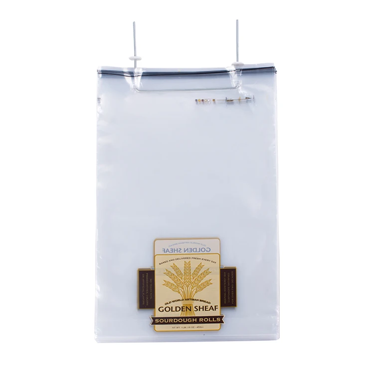 Custom logo printing clear transparent toast baguette plastic wicket bakery bread packaging bag