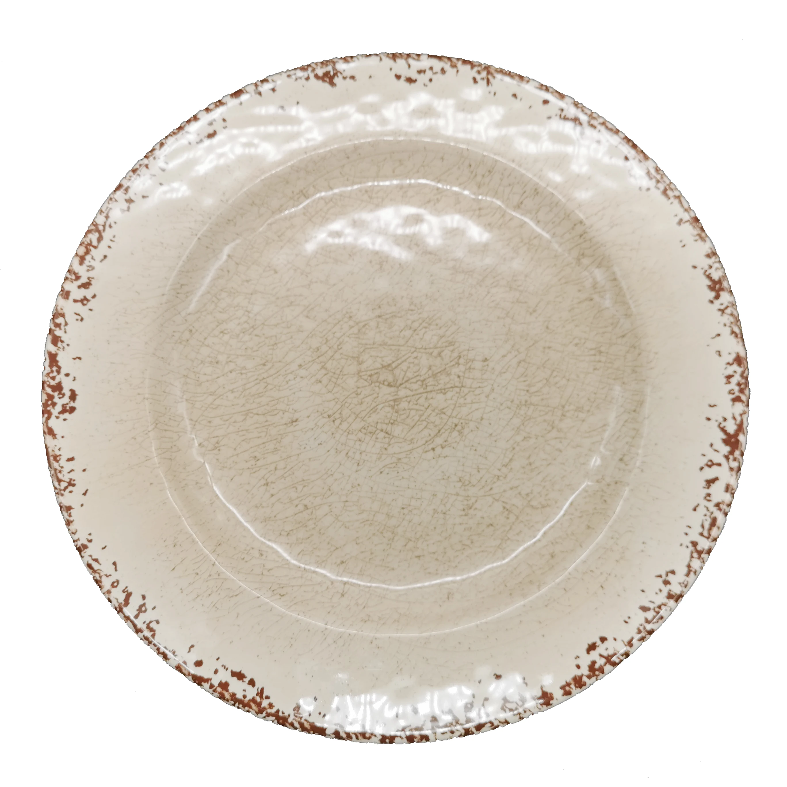 
LFGB продовольственный садовый крем с принтом на заказ, деревенские трещины мороженого, 11 дюймов, меламиновая посуда, посуда, круглая обеденная тарелка 