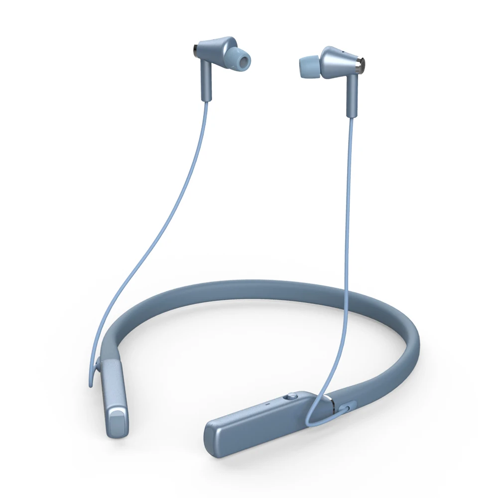 Custom Sports Wireless Bluetooth Earphones Soft Liquid Silicone Neckband Active Noise Canceling