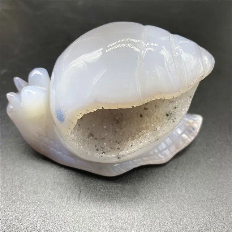 Wholesale Natural Carved Agate Snail Reiki Healing Geode Agate Stone Snail For Decoration