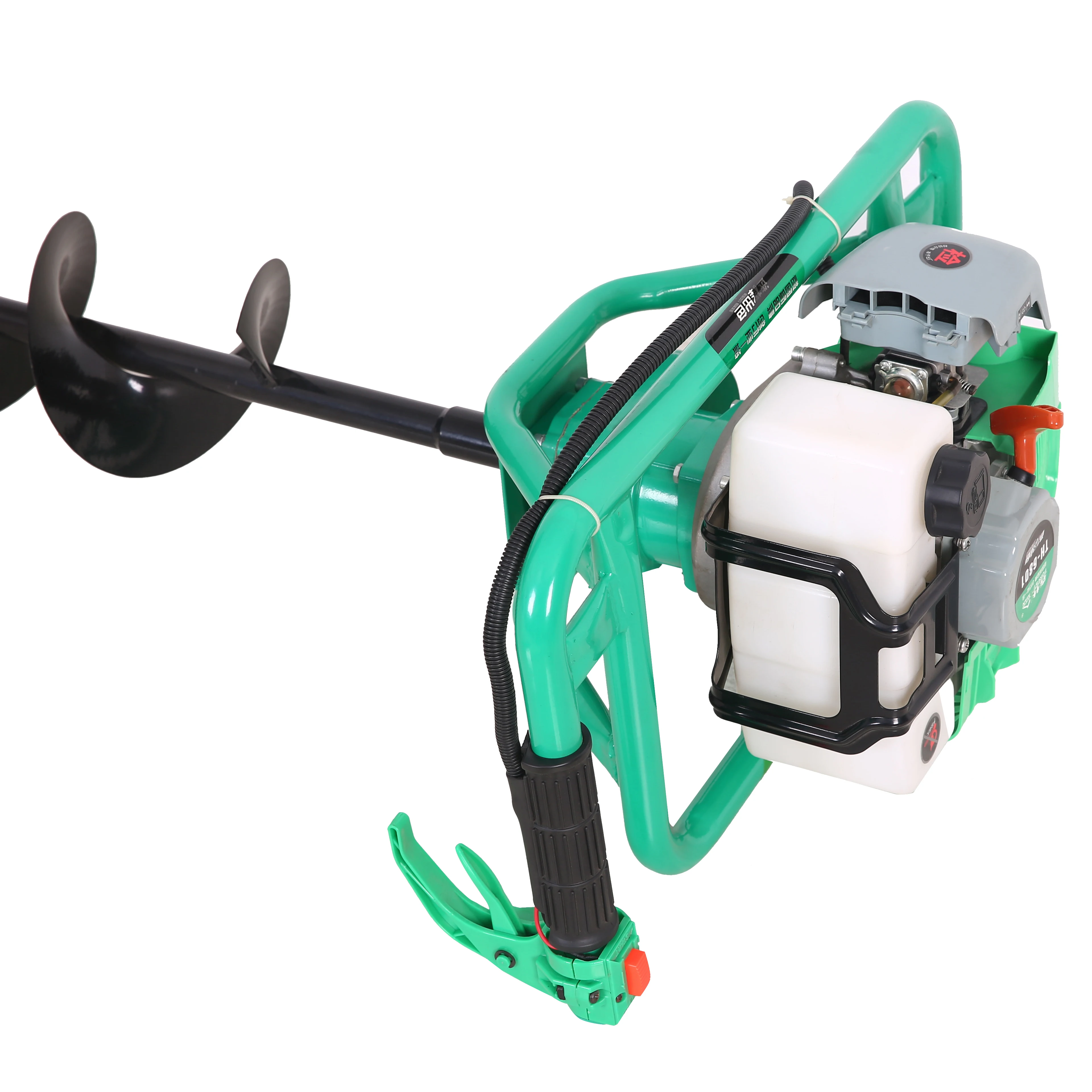 Professional 1900w Drilling Machine Gasoline Powered Earth Auger Post Digging Hole For Farm