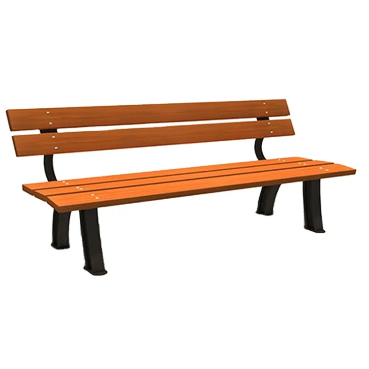 
Custom Outdoor Cast Iron Leg Wood Park Bench, Durable Simple Design Public Bench 