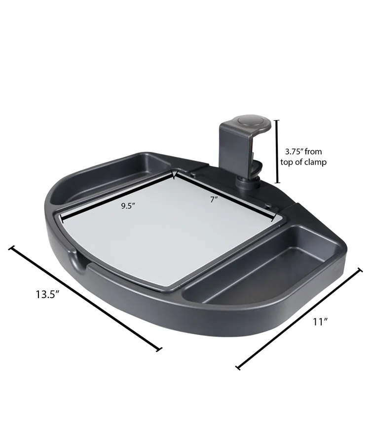 
Clamp On 360 Degrees Swivel Out Mouse Tray with Storage 