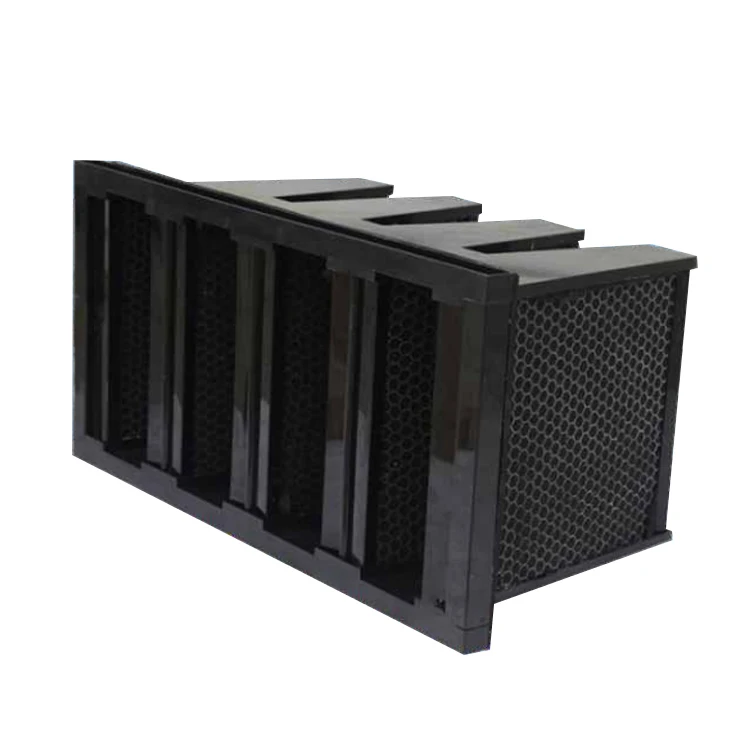Hepa filter v bank activated carbon filter