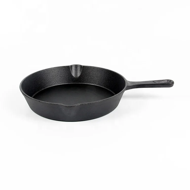 Чугунная глубокая кухонная посуда Frypan с предварительно