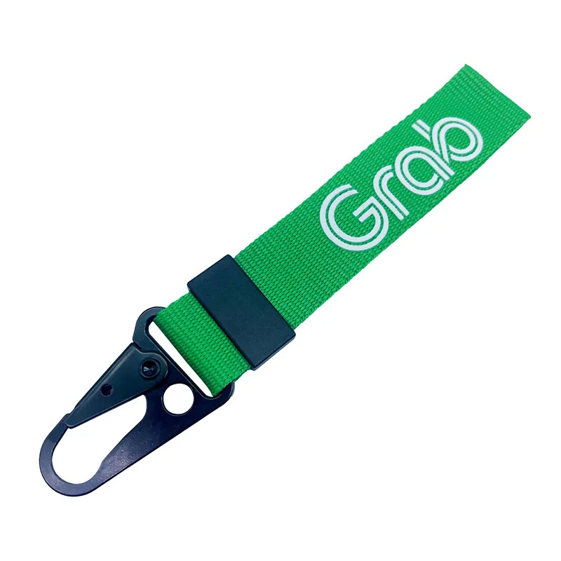 Hot Sale Eagle Buckle Nylon Polyester Fabric Motorcycle Carabiner Short Lanyard Custom Keychain Keys Lanyard