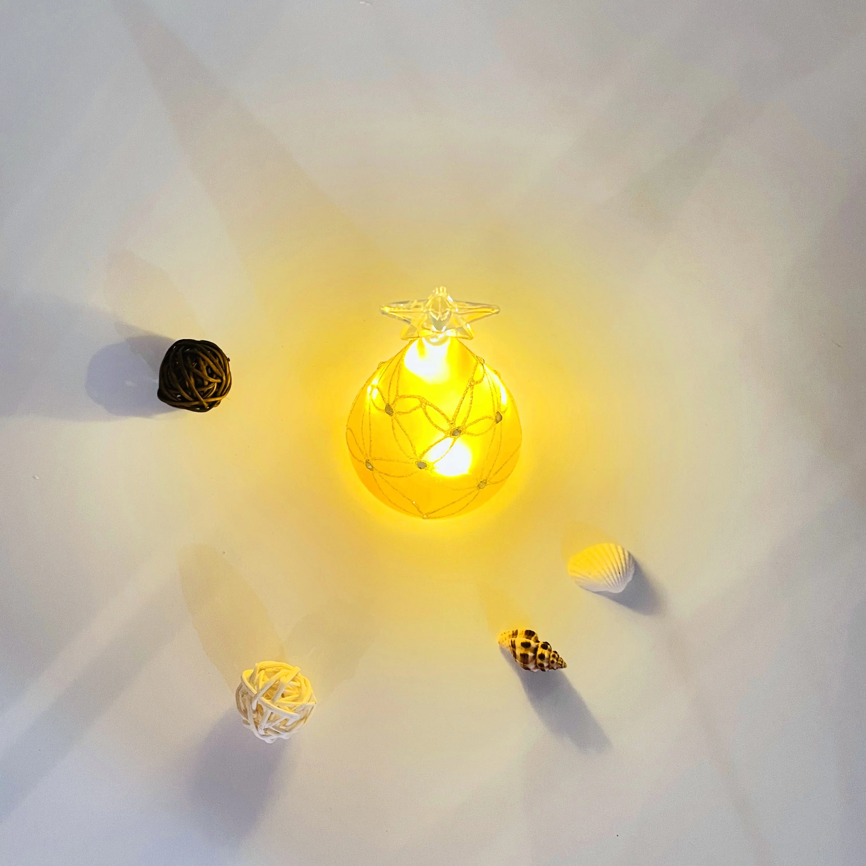 Art design glass Christmas Tree hand blown Christmas tree with star on the top