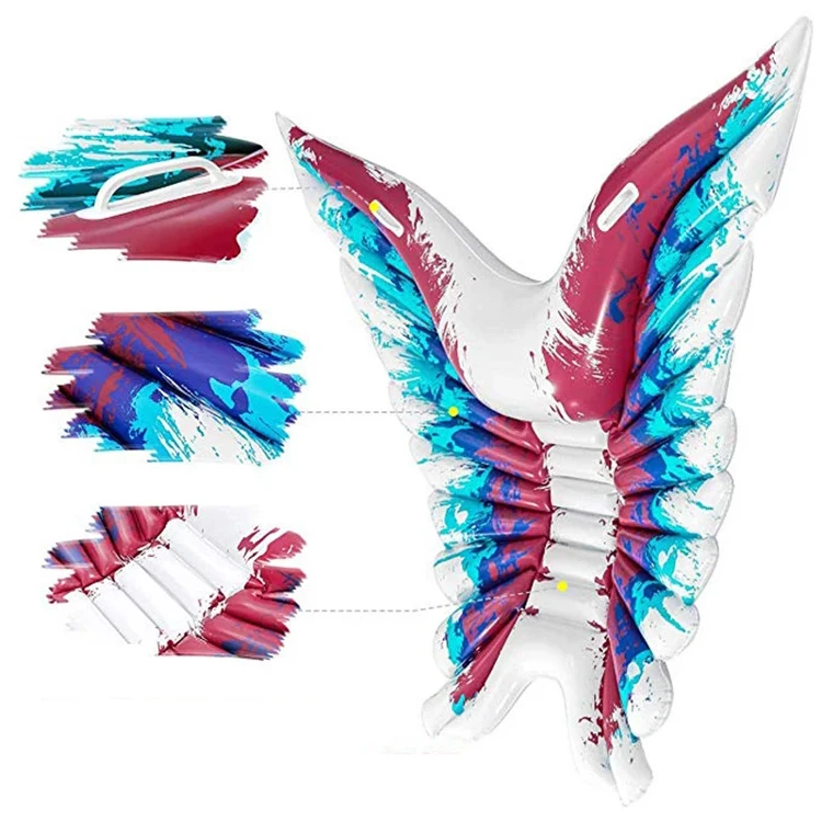 Large Colorful Angel Wing Float Adult Beach Inflatable butterfly Pool Float For Holiday Water Party