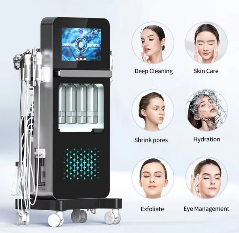 2024 Trend Newest 17 IN 1 Hydra Machine Dermabrasion Aqua Peel Facial Oxygen Jet Skin Clean Whiten Salon Hydro Equipment