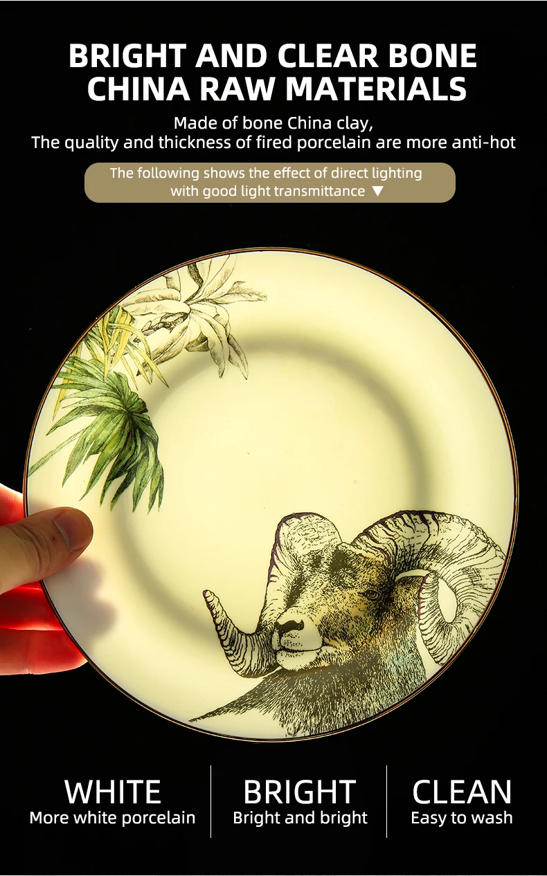new design high quality ceramic dinnerware luxury plates sets cheap dinner plates with gold rim