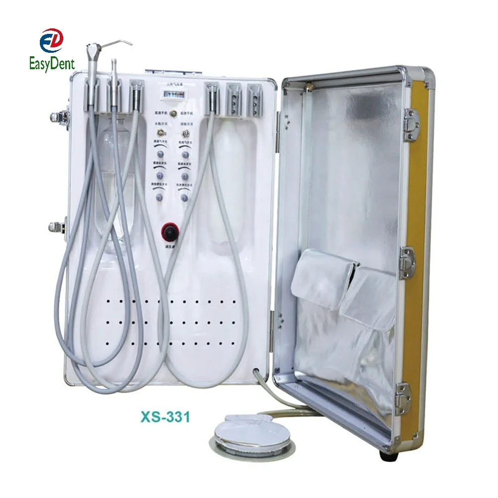 Портативный стоматологический турбинный агрегат с безмасляным воздушным компрессором шприц стоматологическая Мобильная всасывающая тележка