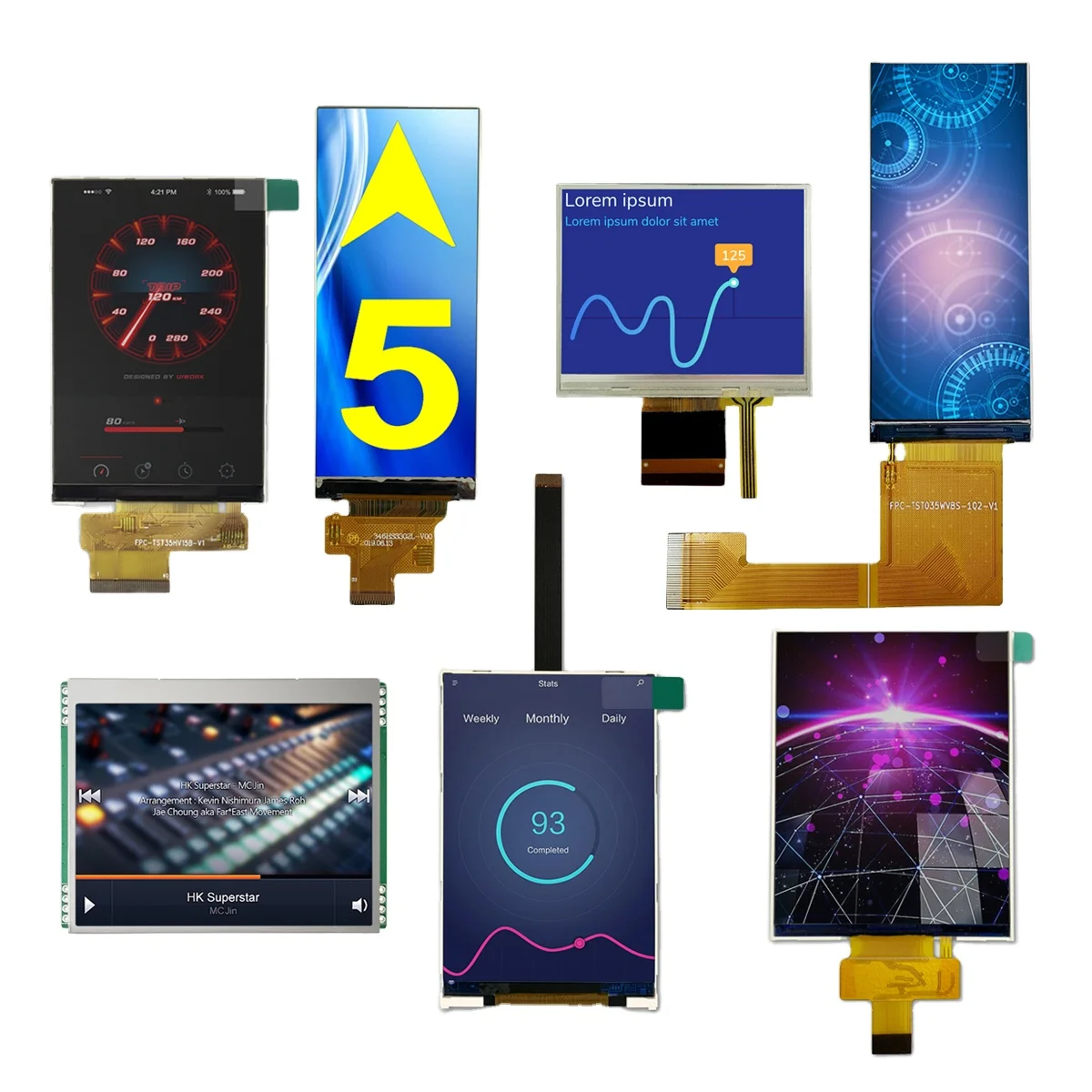 Custom3.5' 3.5 Inch 320x240 240x320 320x480 480x640 340x800 480x800 Resolution IPS TFT LCD Screen