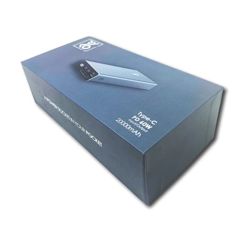 Premium Cardboard Gift Box for Slim Power Banks Strong Hard Paper Gift Packaging for USB Charger