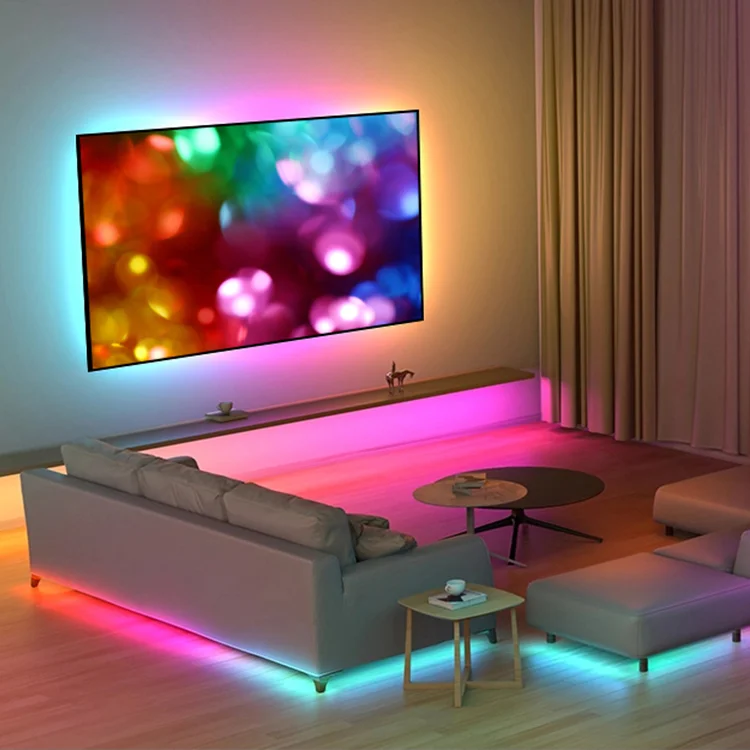 Tv Background Lighting 12V digital rgb Smart Ambient Light sync box  60leds/mwaterproof Strip for Ambient Lighting