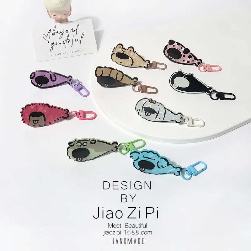 Cute Funny Sea Lion Fish Dog Pendant Personalized Keychain Cartoon All-match Simple Accessories Small Hanging  keychain