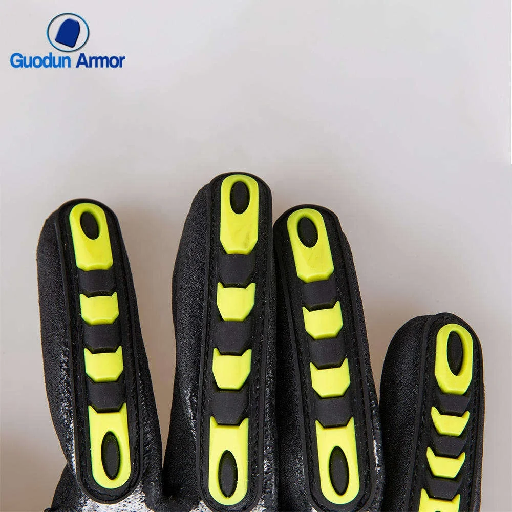 Antivibration Gloves Oil Resistant Armor Gauntlet Impact Resistant Cut Resistant Work Anti Vibration Gloves