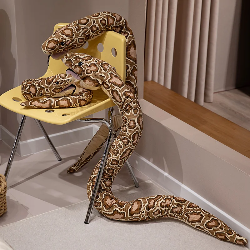 New Arrival Creative Large Simulation Python Toy Realistic Stuffed Animal Decoration Snake Plushies Toy