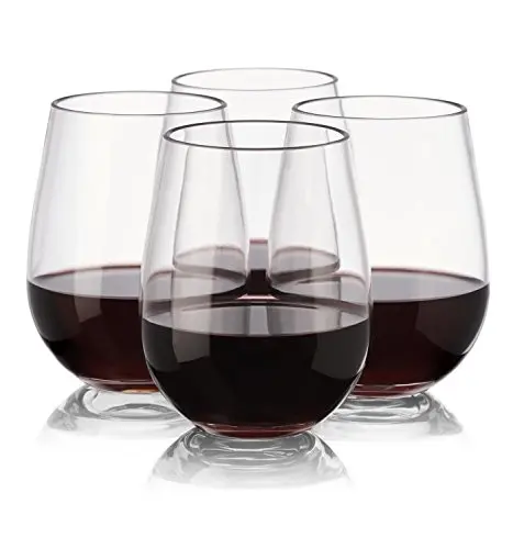 Прочный пластиковый стакан для вина Tritan stemless