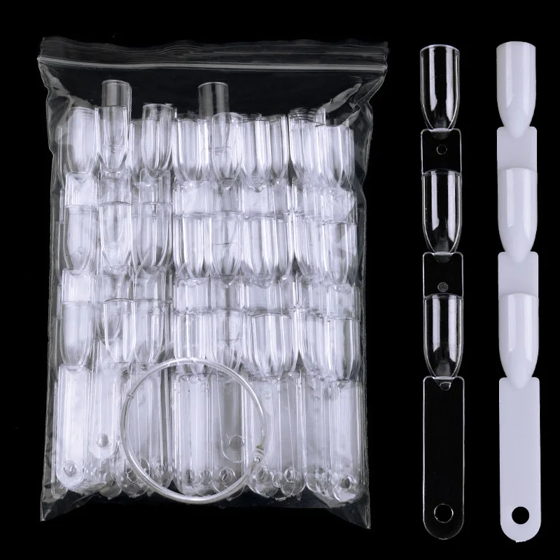 3x50pcs 150 Nail Tips Display Clear Natural Nail Polish Swatch Color Chart