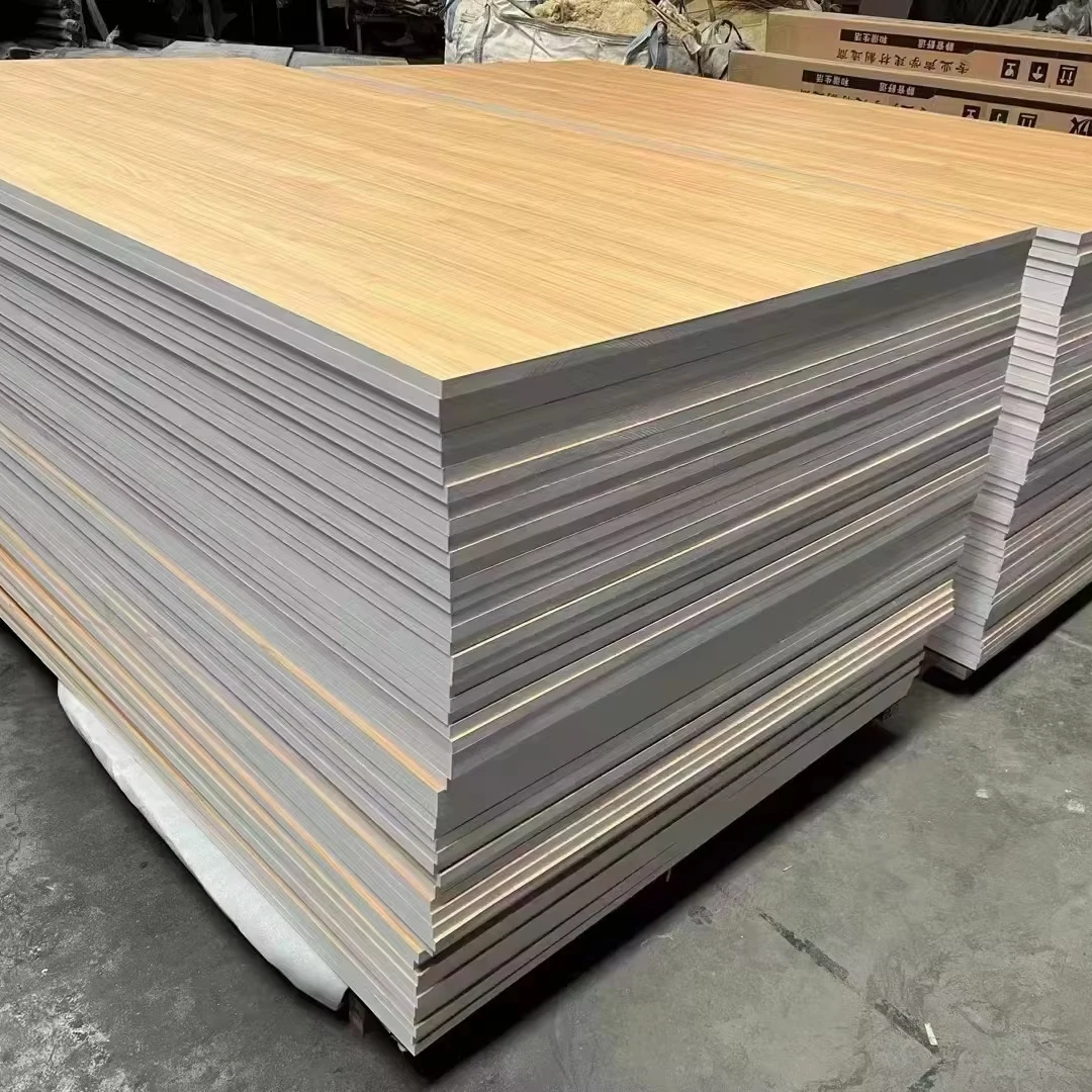 5-18mm pvc foam board PVC and melamain  film for furniture construction