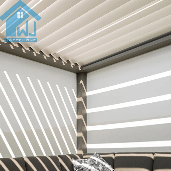 DIY Customized Outdoor Metal Canopy Aluminum Motorized Pergola Louver Gazebo
