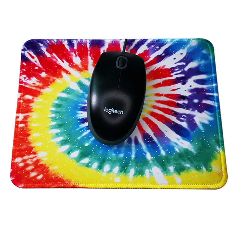 PVC promotional logo xxl  rgb gaming round sublimation heated  desk mat rubber custom mouse pad