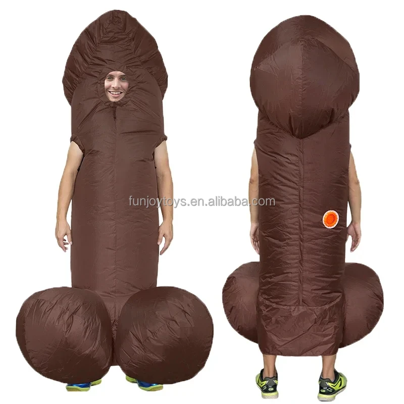 Penis Inflatable Costumes For Adult Sexy Dick Jumpsuit Funny Dress Holiday Halloween Anime Cosplay Suit