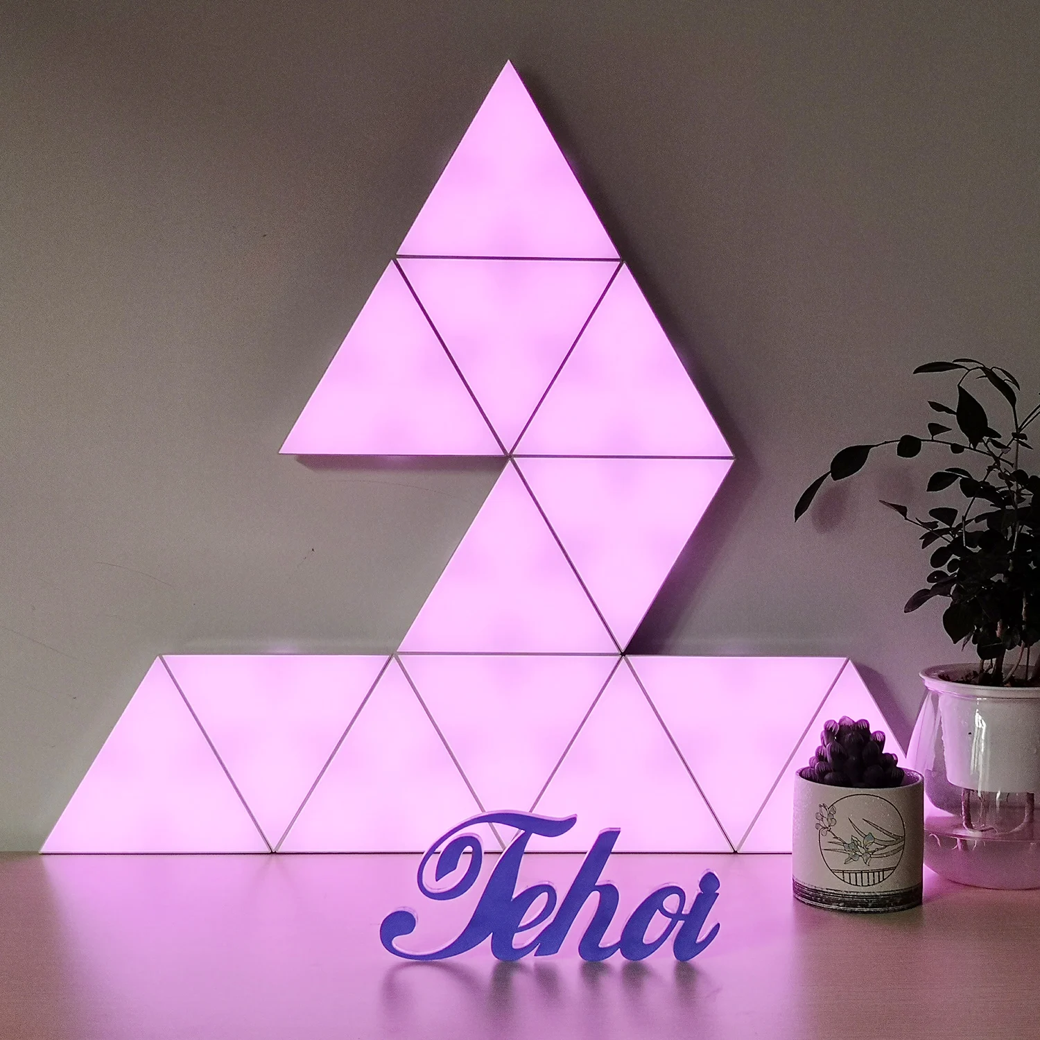 dropshipping products 2023 decorative night lights led mini quantum wall led light panel with remote control set of 3 home decor