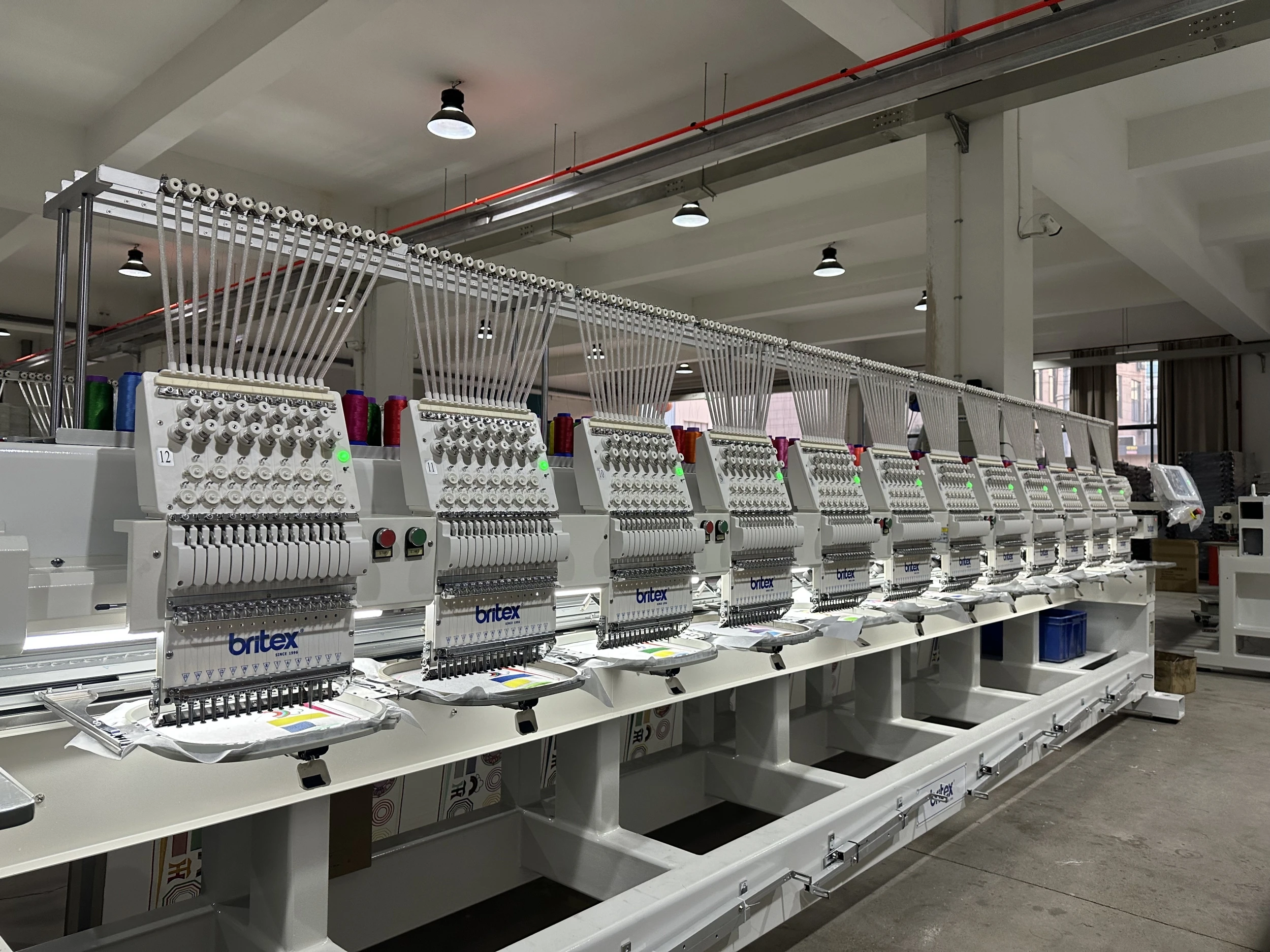 BR-1512 Multi-head computerized embroidery machine for flat,garment ,T-shirt,cap embroidery
