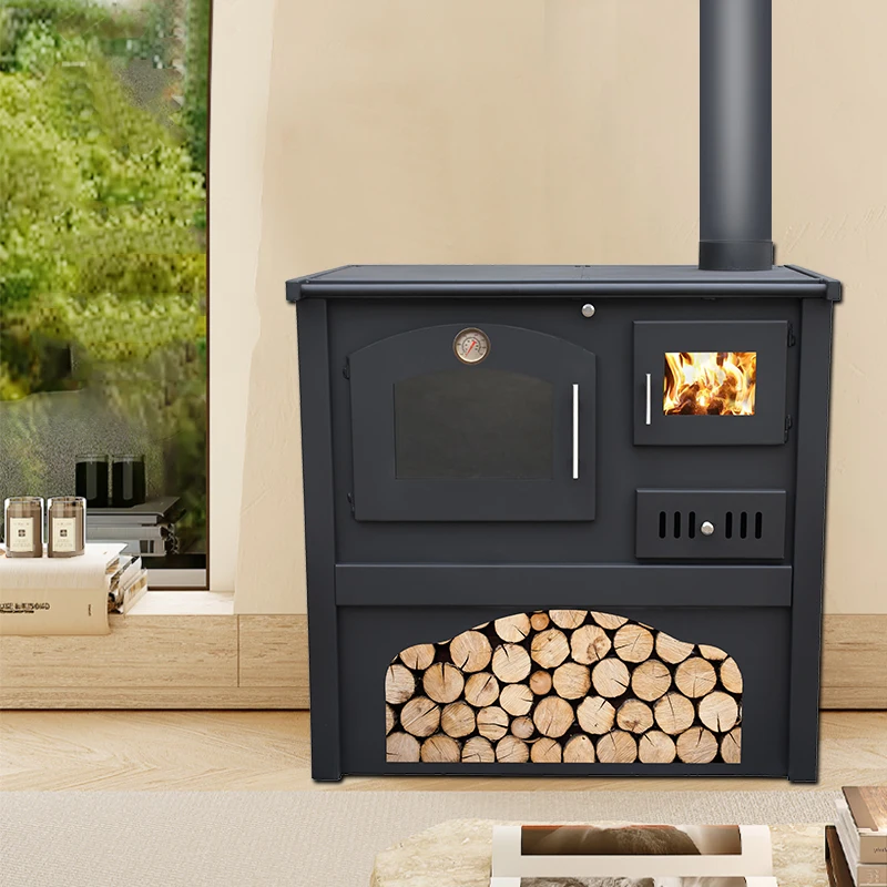 2024 Chinese cold rolled steel firewood stove wood burning stove indoor modern wooden stove