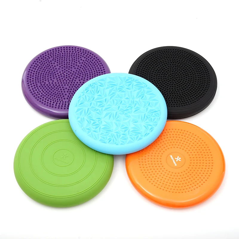 Coil grain 33cm pvc Stability exercise gym Wobble balance massage disc Cushion pad with pump