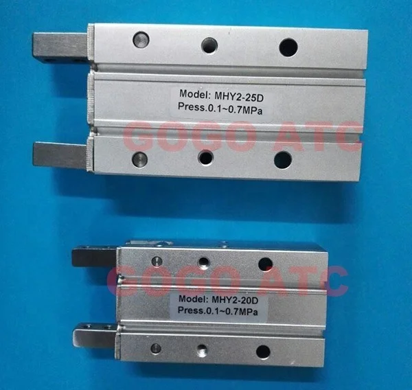 GOGO High quality double acting pneumatic gripper MHY2-20D SMC type 180 degree angular style air cylinder aluminium clamps