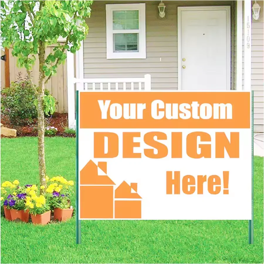 5mm yard street sign digital UV printing advertisement sign board price ticket promotion element corflute sign board