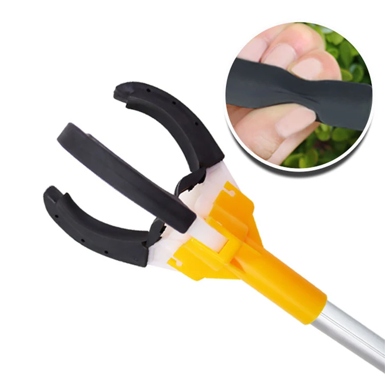 Exten-hiclean Stainless telescopic extension Fruit Picker with rubber paw Catcher Apple Peach Picking Farm Garden Picking Device