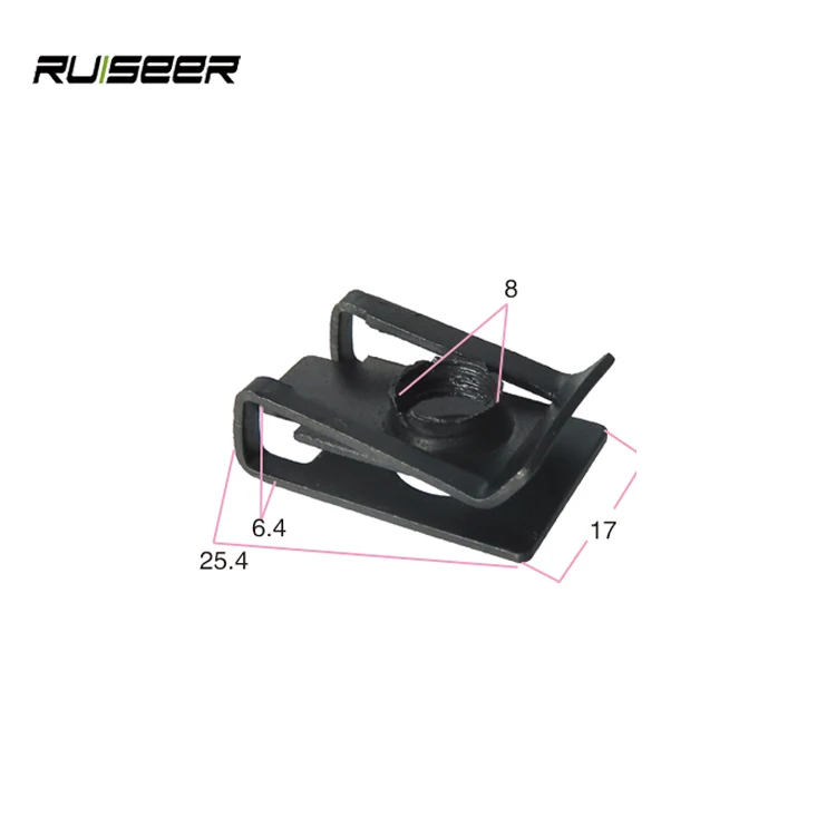 Universal Car Fasteners Plate spring nut QC/T 608 Carbon Steel Fastener Clip Screw Base Spring Plate U Type Clip Speed Nut