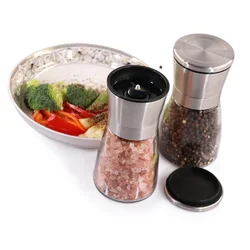 Высококачественная Дешевая Стеклянная мельница для соли и перца с регулируемой крупностью