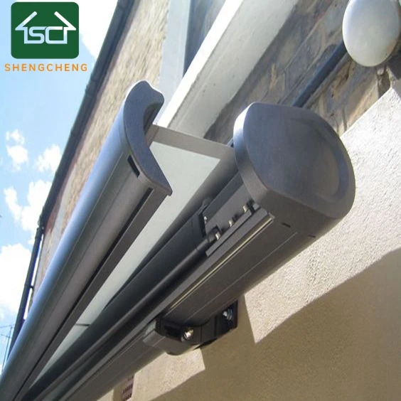 High-Grade Heavy-Duty Aluminum Retractable Sunshade Awning Full Cassette Design with Remote Control Switch for Outdoor Use