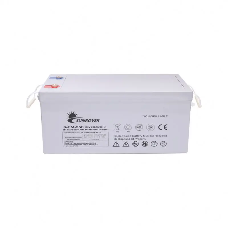 Deep cycle 12V 250Ah lead-acid GEL battery AGM  100ah 150ah 200ah 250ah storage battery for 5 years warranty